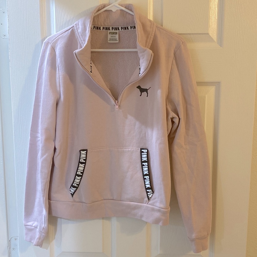 Victoria Secret PINK 1/4 zip sweatshirt sz L